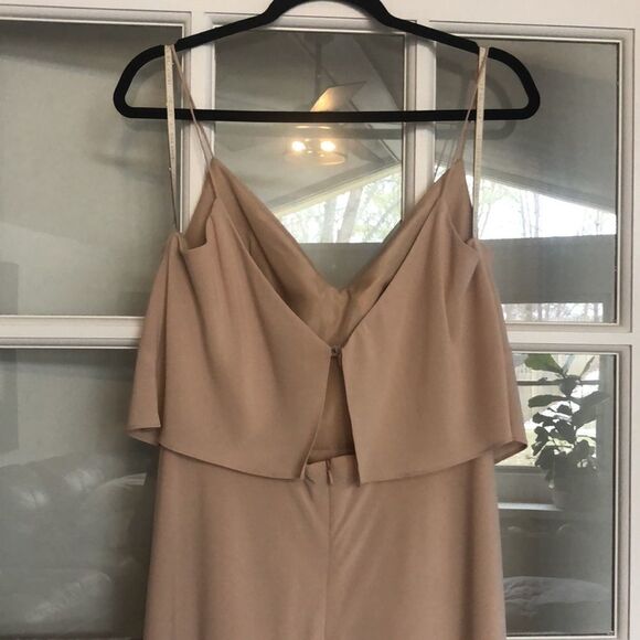 NWT JENNY YOO BRIE DRESS IN CHAI SIZE 12 UNHEMMED RETAIL $275 - Picture 10 of 12